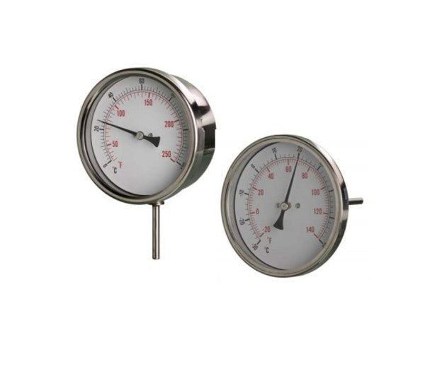 Bimetal Stainless Steel 100mm Dial Thermometer