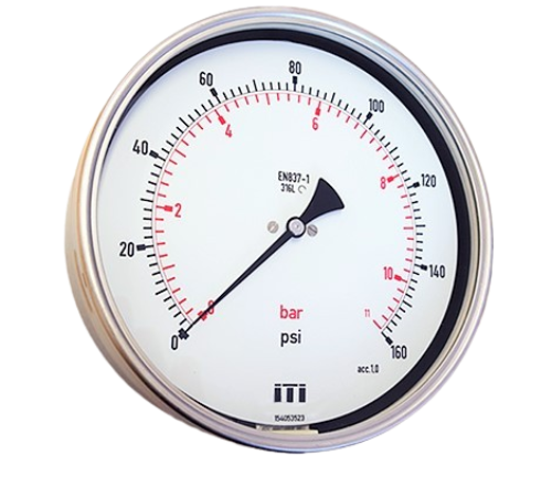160mm (6 inch) Stainless Steel Pressure Gauge (Back Entry)
