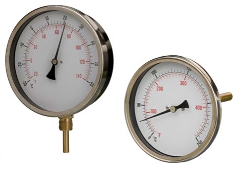 Bi-metal 160mm Dial Thermometer With Pocket