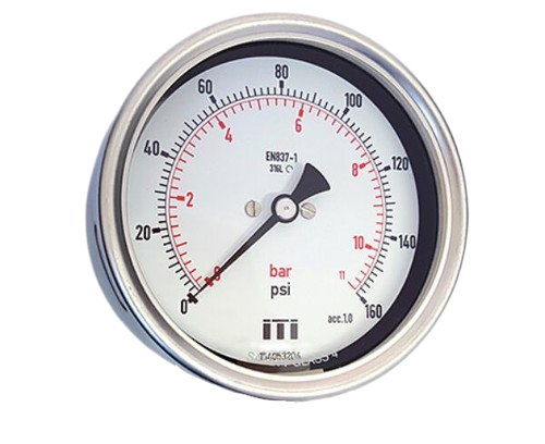 100mm (4 inch) Stainless Steel Pressure Gauge (Back Entry)