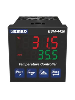 Emko ESM-4420 temperature controller with digital display on a white background