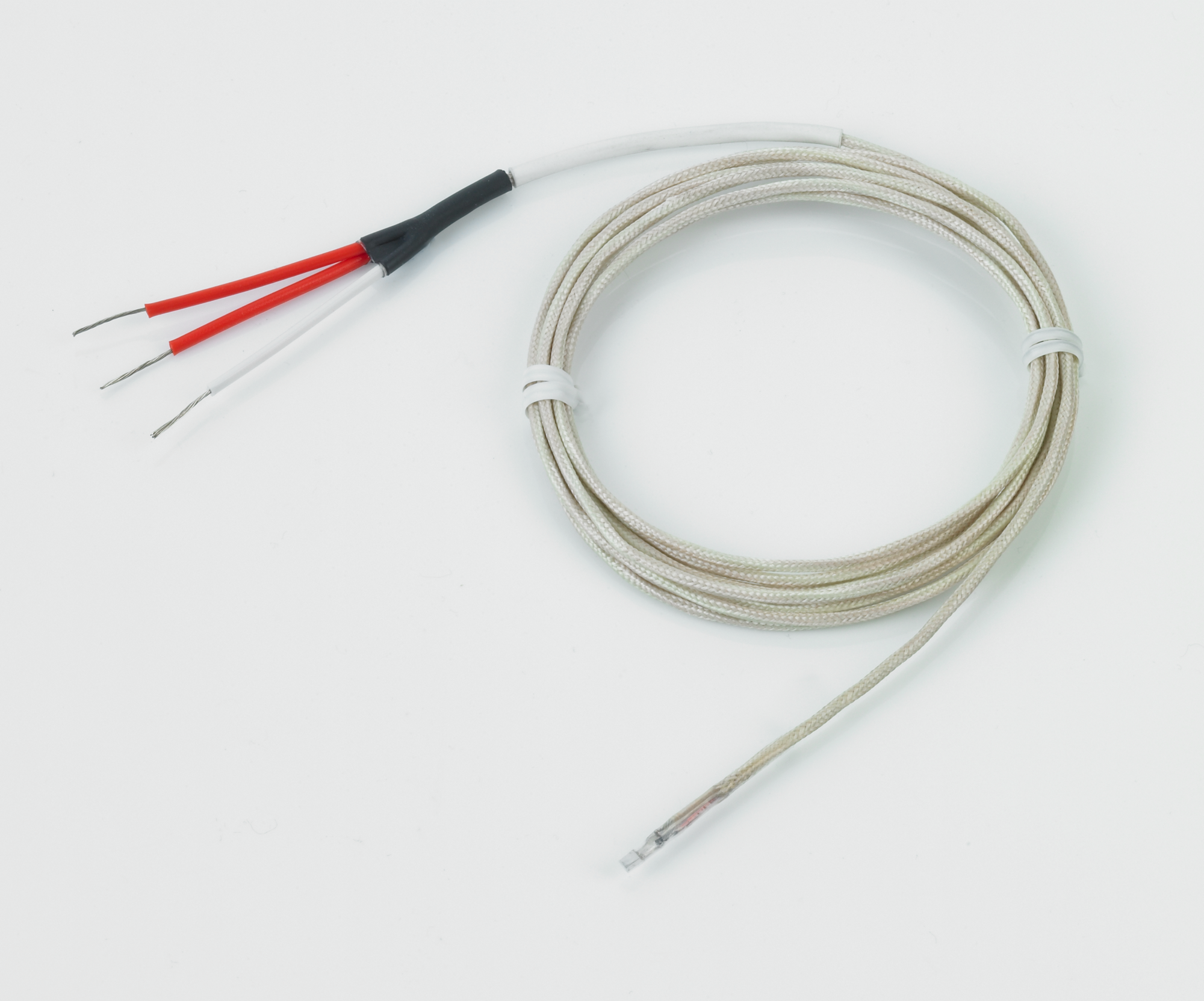 Fibreglass Insulated RTD with Exposed Flat Film Detector (400°C)