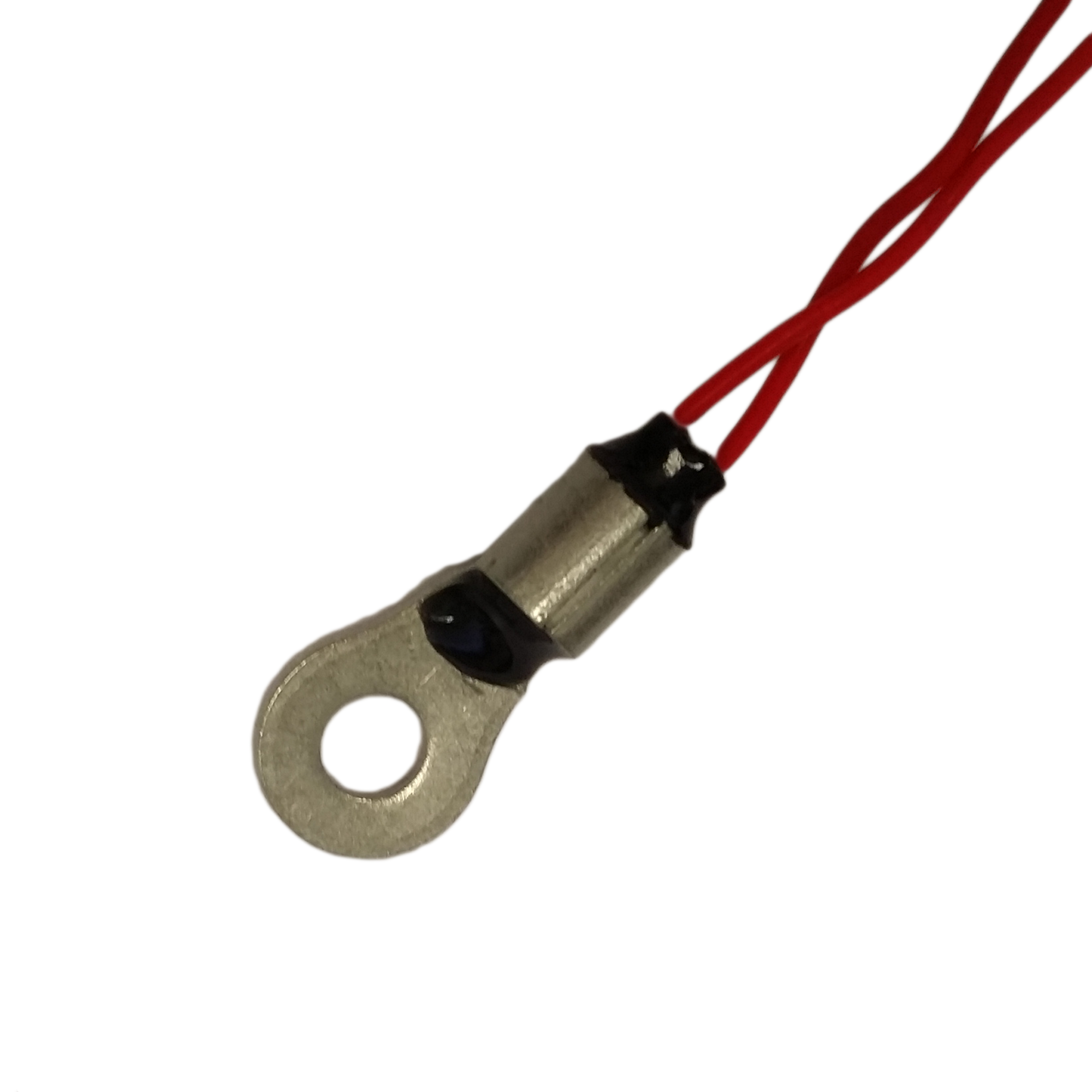 thermistor temperature sensor mounted in a ring lug for surface temperature measurement